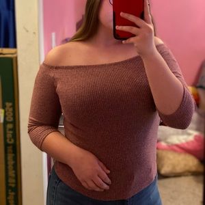 Forever 21 off the shoulder crop top